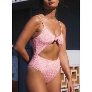 Billabong x Wrangler Eco Conscious Lil Sweet Floral One Piece Swimsuit Size M